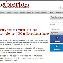 Las private equity aumentaron un 13% sus operaciones por valor de 8.000 millones hasta mayo